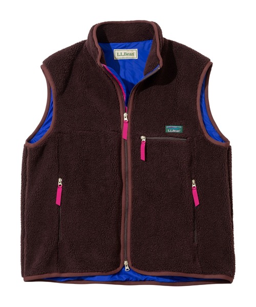 L.L.Bean（エルエルビーン）の「【JAPAN EDITION】トップシャム・ボア・フリース・ベスト（ベスト・メンズ・ブラウン/ライトグレー/ライトベージュ・LARGE/MEDIUM/SMALL）」の3枚目の写真