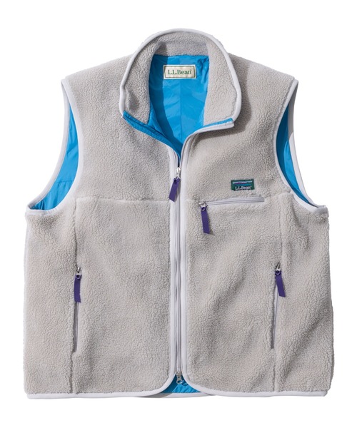 L.L.Bean（エルエルビーン）の「【JAPAN EDITION】トップシャム・ボア・フリース・ベスト（ベスト・メンズ・ブラウン/ライトグレー/ライトベージュ・LARGE/MEDIUM/SMALL）」の2枚目の写真