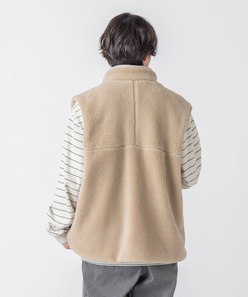 L.L.Bean（エルエルビーン）の「【JAPAN EDITION】トップシャム・ボア・フリース・ベスト（ベスト・メンズ・ブラウン/ライトグレー/ライトベージュ・LARGE/MEDIUM/SMALL）」の6枚目の写真