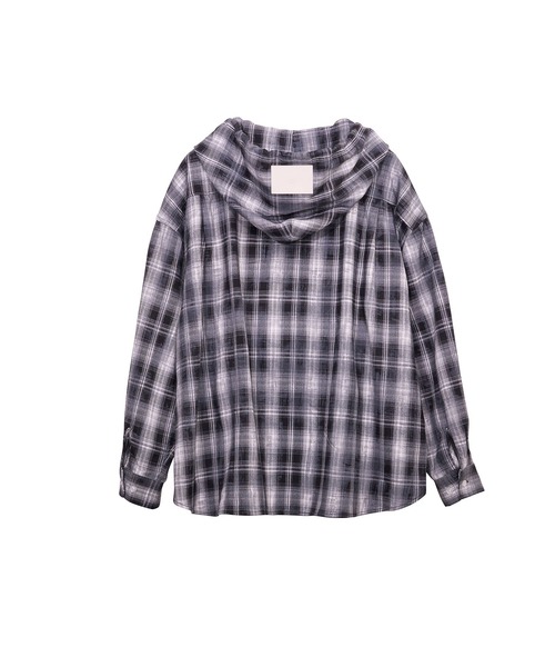 Nora Lily(ノラリリー)の「【Nora Lily】Fade Check China Shirt Hoodie(シャツ/ブラウス・レディース・ベージュ/ブラック・FREE)」の12枚目の写真