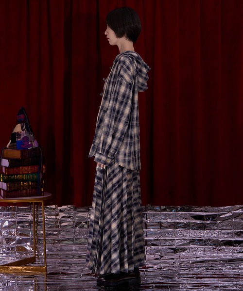 Nora Lily(ノラリリー)の「【Nora Lily】Fade Check China Shirt Hoodie(シャツ/ブラウス・レディース・ベージュ/ブラック・FREE)」の17枚目の写真