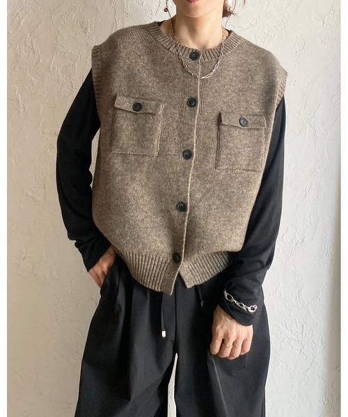 She's Closet(シーズクローゼット)の「クルーネック長袖 リブシアートップス ロングTシャツ(Tシャツ/カットソー・レディース・アイボリー/ブラウン/ブラック/オフホワイト・FREE)」の18枚目の写真