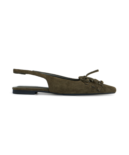 DEINET（ダイニット）の「FAUX SUEDE BUCKLE SLINGBACKS IN KHAKI（サンダル・レディース・その他・23cm/24cm/25cm）」の3枚目の写真