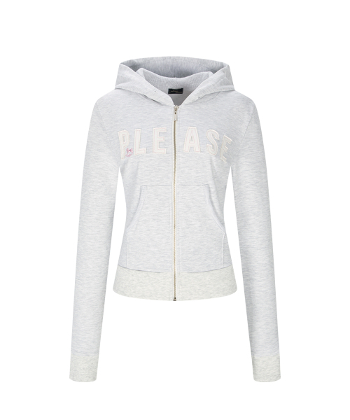 PLEASENOFOLLOW(プリーズノーフォロー)の「Dorothy Logo Patch Hoodie (White Melange)(パーカー・レディース・その他・FREE)」の3枚目の写真