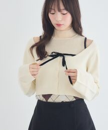 【セットアイテム】アーガイルニット&ボレロSET