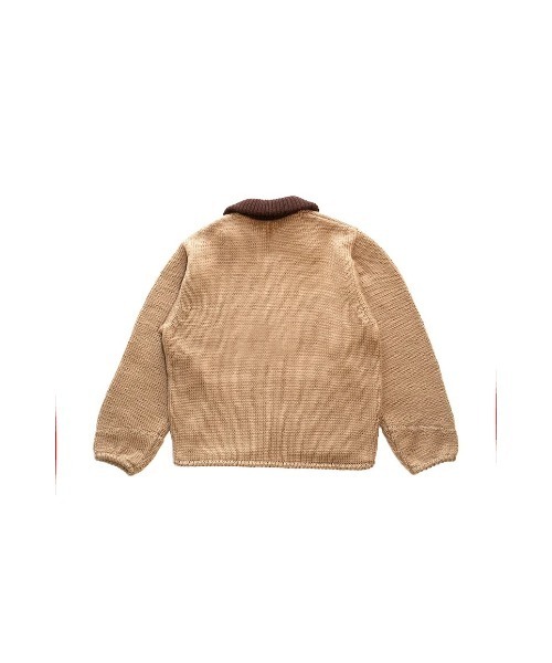 RICE NINE TEN（ライスナインテン）の「HOME MADE KNITTING DETROIT JACKET（ブルゾン・メンズ・ベージュ/インディゴブルー・MEDIUM/LARGE）」の5枚目の写真