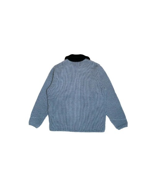 RICE NINE TEN（ライスナインテン）の「HOME MADE KNITTING DETROIT JACKET（ブルゾン・メンズ・ベージュ/インディゴブルー・MEDIUM/LARGE）」の9枚目の写真