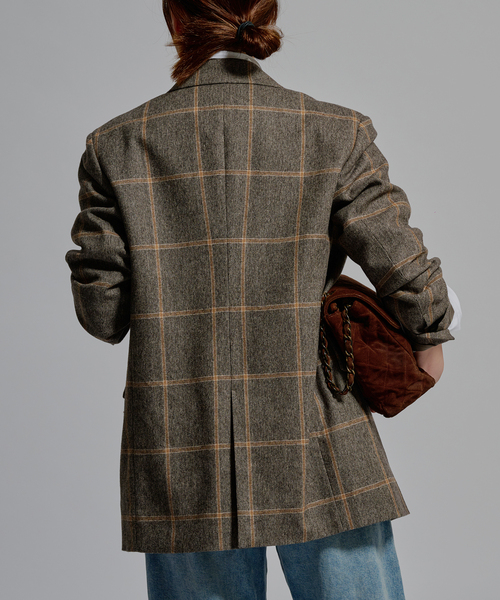 journal standard L'essage（ジャーナルスタンダードレサージュ）の「L' ESSENTIAL BALLI チェックジャケット（テーラードジャケット・レディース・ブラウン系その他/グレー・FREE）」の8枚目の写真
