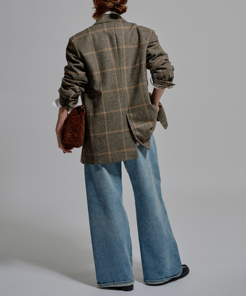 journal standard L'essage（ジャーナルスタンダードレサージュ）の「L' ESSENTIAL BALLI チェックジャケット（テーラードジャケット・レディース・ブラウン系その他/グレー・FREE）」の11枚目の写真