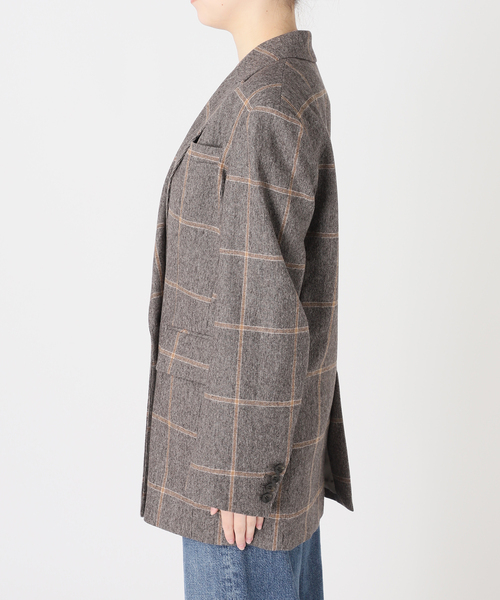 journal standard L'essage（ジャーナルスタンダードレサージュ）の「L' ESSENTIAL BALLI チェックジャケット（テーラードジャケット・レディース・ブラウン系その他/グレー・FREE）」の19枚目の写真