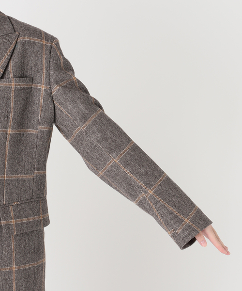 journal standard L'essage（ジャーナルスタンダードレサージュ）の「L' ESSENTIAL BALLI チェックジャケット（テーラードジャケット・レディース・ブラウン系その他/グレー・FREE）」の22枚目の写真