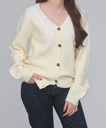 batten lace knit cardigan / バテンレースニットカーディガン
