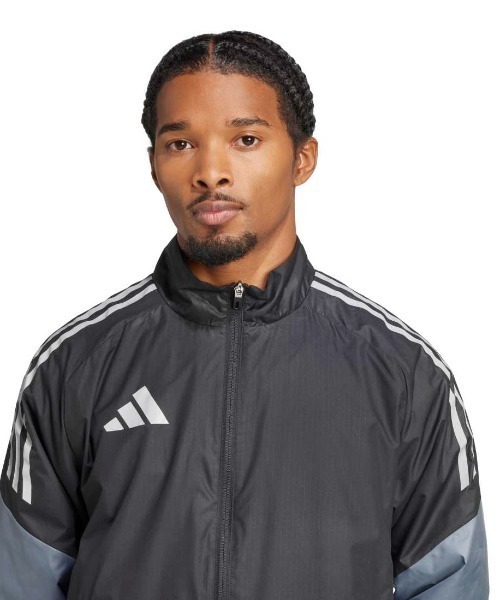 adidas（アディダス）の「アディダス adidas ウインドジャケット（ジャージ・メンズ・ネイビー/ブラック×グレー・M/S/L/LL/3L）」の11枚目の写真