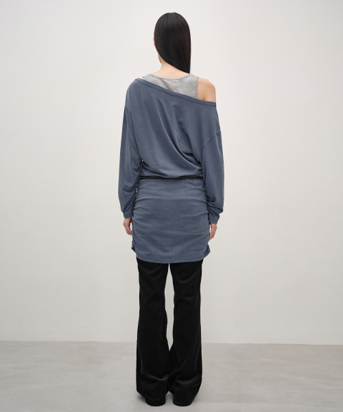 INSILENCE WOMEN(インサイレンスウーマン)の「ベルト付きジャージーワンピース BLUE(ワンピース・レディース・その他・SMALL/MEDIUM)」の3枚目の写真
