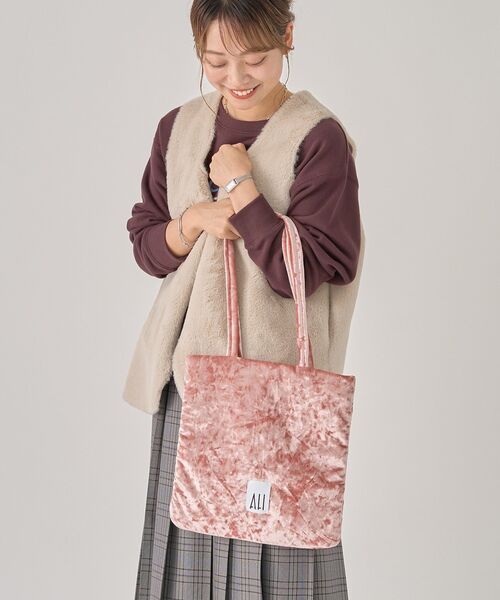 AMERICAN HOLIC(アメリカンホリック)の「【ホリホリ】スクエアトートバッグ(トートバッグ・レディース・レオパード/チャコールグレー/ピンク/ゴールド/ブラック/シルバー/ブルー・FREE)」の9枚目の写真