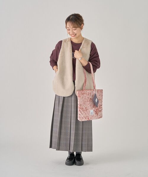 AMERICAN HOLIC(アメリカンホリック)の「【ホリホリ】スクエアトートバッグ(トートバッグ・レディース・レオパード/チャコールグレー/ピンク/ゴールド/ブラック/シルバー/ブルー・FREE)」の10枚目の写真