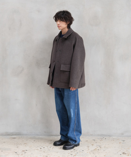 HORLISUN(ホーリーサン)の「メープル ラグラン ウールショートコート スペインオリーブ(ダッフルコート・メンズ・その他・SMALL/MEDIUM/LARGE)」の7枚目の写真