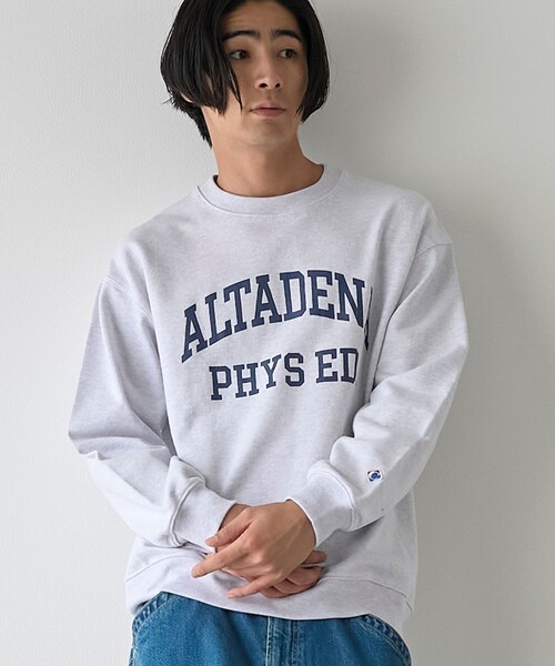 coen(コーエン)の「Toughweighプリントクルーネックスウェット(スウェット・メンズ・ワイン/グレー系・S/L/M/XL)」の1枚目の写真