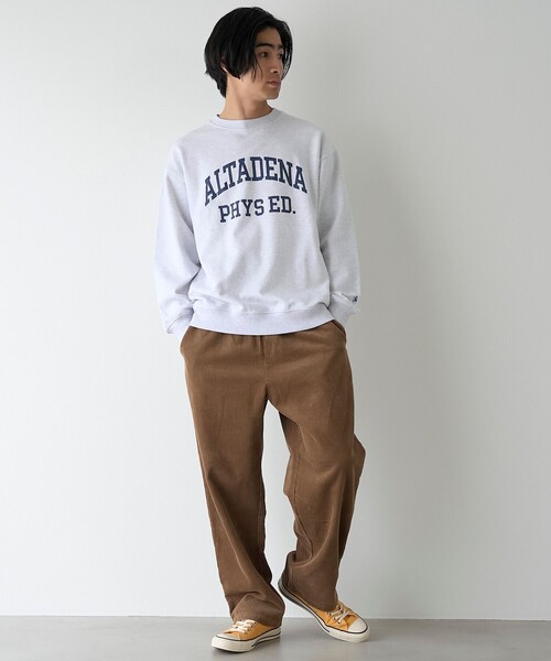 coen(コーエン)の「Toughweighプリントクルーネックスウェット(スウェット・メンズ・ワイン/グレー系・S/L/M/XL)」の3枚目の写真