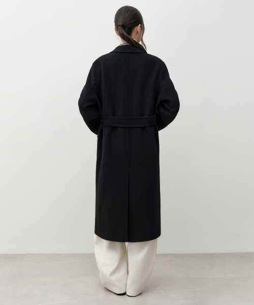 MUSINSA STANDARD WOMAN（ムシンサスタンダードウーマン）の「ウィメンズカシミヤブレンドハンドメイドチェスターローブコート[ブラック]（チェスターコート・レディース・その他・LARGE/MEDIUM/SMALL/X-SMALL）」の3枚目の写真