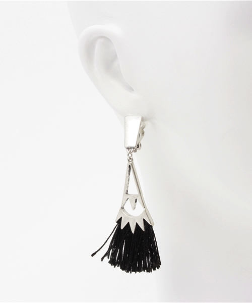 MOUSSY（マウジー）の「SUNSHINE FRINGE EARRING（ピアス（両耳用）・レディース・ブルー/レッド/ブラック・FREE）」の6枚目の写真