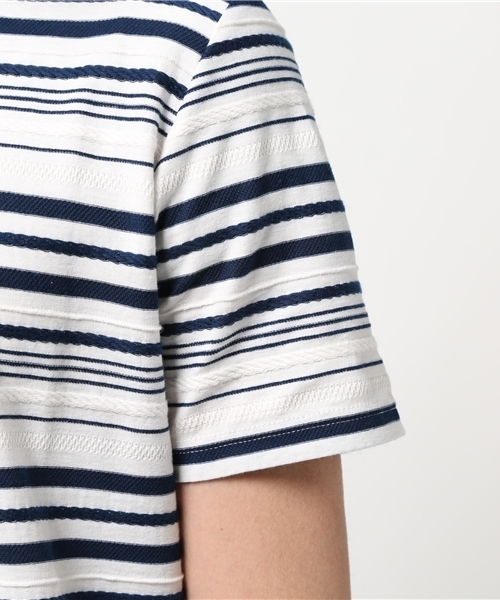 MEN'S BIGI(メンズビギ)の「ロープボーダーTシャツ/JAPAN MADE(Tシャツ/カットソー・メンズ・ホワイト/ブラック/ネイビー・M/S/L)」の8枚目の写真
