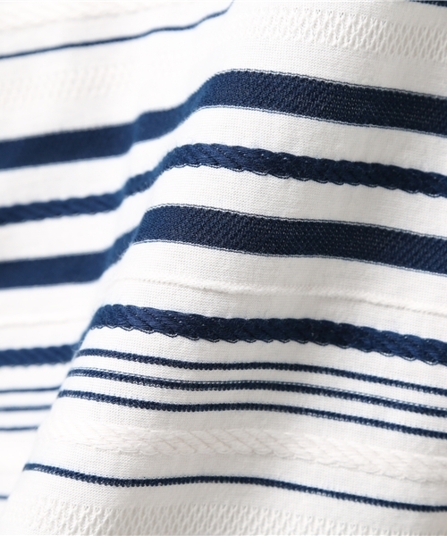 MEN'S BIGI(メンズビギ)の「ロープボーダーTシャツ/JAPAN MADE(Tシャツ/カットソー・メンズ・ホワイト/ブラック/ネイビー・M/S/L)」の9枚目の写真
