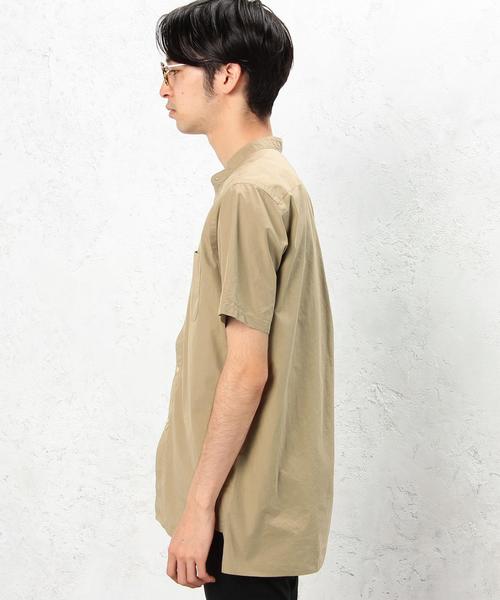 green label relaxing（グリーンレーベルリラクシング）の「KC SPM TY/W BIG/BAND S/S シャツ◆（シャツ/ブラウス・メンズ・ホワイト/ベージュ・SMALL/MEDIUM/LARGE）」の9枚目の写真