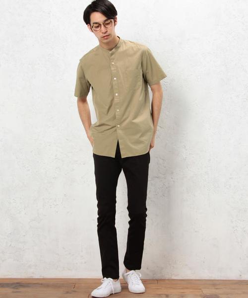 green label relaxing（グリーンレーベルリラクシング）の「KC SPM TY/W BIG/BAND S/S シャツ◆（シャツ/ブラウス・メンズ・ホワイト/ベージュ・SMALL/MEDIUM/LARGE）」の10枚目の写真