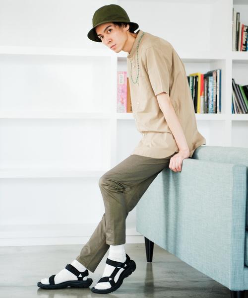 green label relaxing（グリーンレーベルリラクシング）の「KC SPM TY/W BIG/BAND S/S シャツ◆（シャツ/ブラウス・メンズ・ホワイト/ベージュ・SMALL/MEDIUM/LARGE）」の15枚目の写真