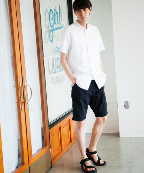 green label relaxing（グリーンレーベルリラクシング）の「KC SPM TY/W BIG/BAND S/S シャツ◆（シャツ/ブラウス・メンズ・ホワイト/ベージュ・SMALL/MEDIUM/LARGE）」の16枚目の写真