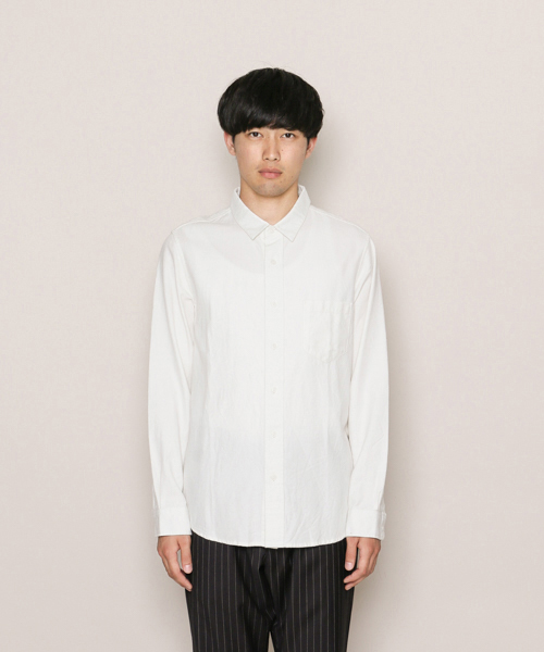 SENSE OF PLACE by URBAN RESEARCH（センスオブプレイスバイアーバンリサーチ）の「ソフトタッチフランネルシャツ(無地)（シャツ/ブラウス・メンズ・ネイビー/ブラック/ホワイト/ベージュ・SMALL/LARGE/MEDIUM）」の2枚目の写真