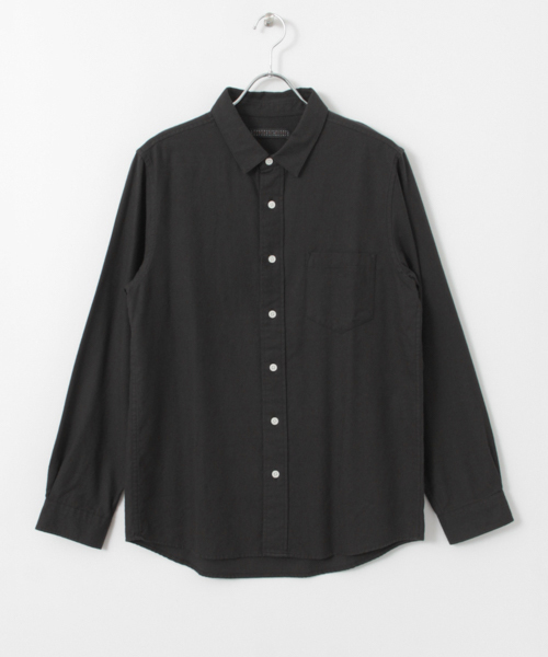 SENSE OF PLACE by URBAN RESEARCH（センスオブプレイスバイアーバンリサーチ）の「ソフトタッチフランネルシャツ(無地)（シャツ/ブラウス・メンズ・ネイビー/ブラック/ホワイト/ベージュ・SMALL/LARGE/MEDIUM）」の20枚目の写真