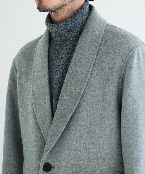 green label relaxing（グリーンレーベルリラクシング）の「KC W-FACE SHAWL チェスターコート◆（チェスターコート・メンズ・ライトグレー/ネイビー・SMALL/MEDIUM/LARGE）」の11枚目の写真