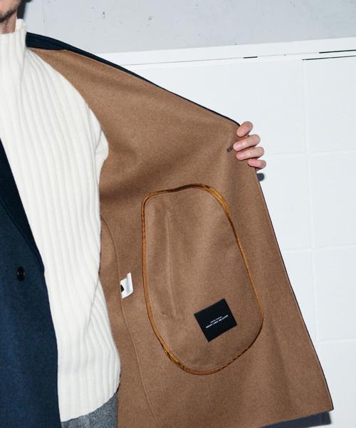 green label relaxing（グリーンレーベルリラクシング）の「KC W-FACE SHAWL チェスターコート◆（チェスターコート・メンズ・ライトグレー/ネイビー・SMALL/MEDIUM/LARGE）」の6枚目の写真