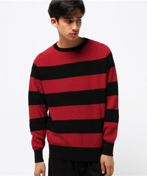 Denime | 片畦ボーダーニット(ニット/セーター)