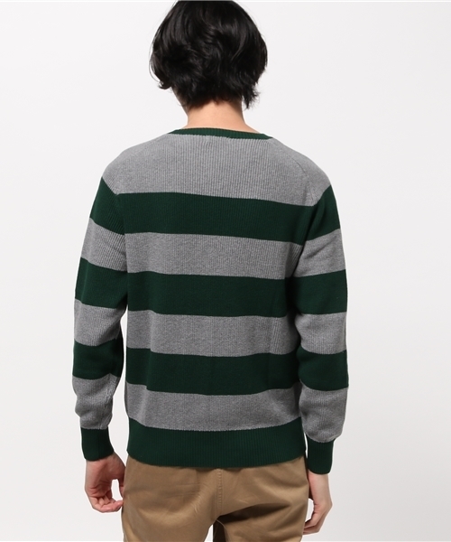 Denime（ドゥニーム）の「片畦ボーダーニット（ニット/セーター・メンズ・ブルー系その他5/レッド系その他5/グリーン系その他5・LARGE/MEDIUM/X-LARGE）」の5枚目の写真