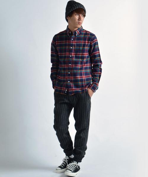 SHIPS GENERAL SUPPLY(シップスジェネラルサプライ)の「SHIPS GENERAL SUPPLY: ウール ジョガーパンツ■(その他パンツ・メンズ・ネイビー/チャコールグレー・MEDIUM/SMALL/LARGE/X-LARGE)」の6枚目の写真