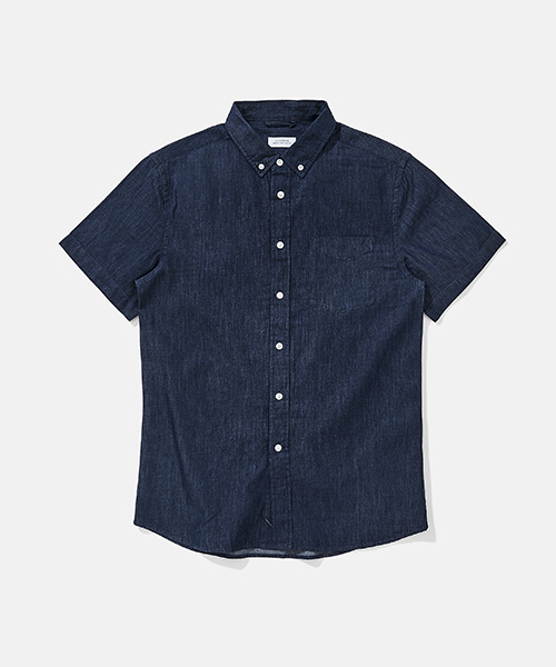 Saturdays NYC（サタデーズ ニューヨークシティ ）の「Esquina Denim Short Sleeve Shirt（シャツ/ブラウス・メンズ・ブルー系その他3/ブルー系その他・X-SMALL/M/S/L/X-LARGE）」の7枚目の写真