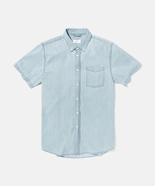 Saturdays NYC（サタデーズ ニューヨークシティ ）の「Esquina Denim Short Sleeve Shirt（シャツ/ブラウス・メンズ・ブルー系その他3/ブルー系その他・X-SMALL/M/S/L/X-LARGE）」の8枚目の写真