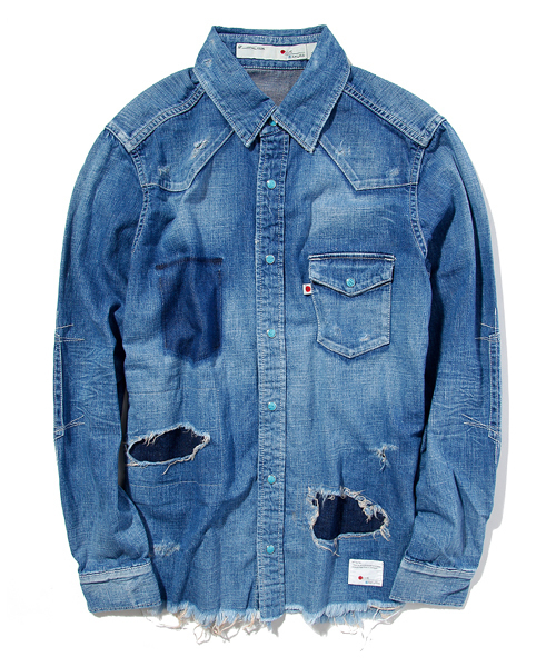BLUE SAKURA（ブルーサクラ）の「NERD DENIM SHIRT H/USED（シャツ 