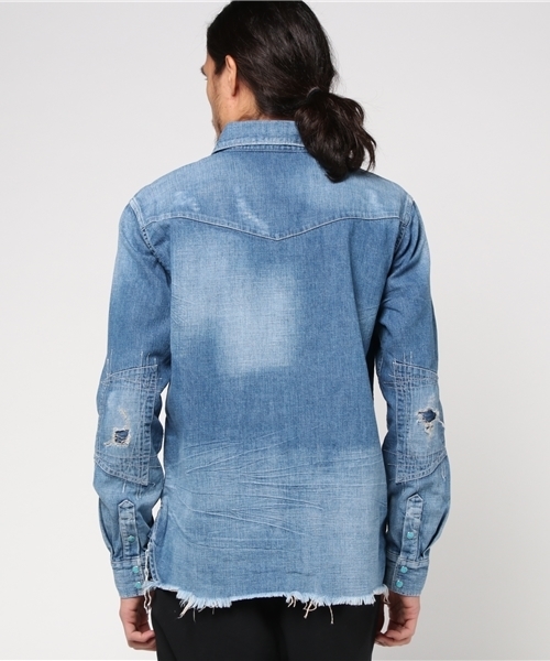シャツ ブラウス DENIM SHIRT H/USED