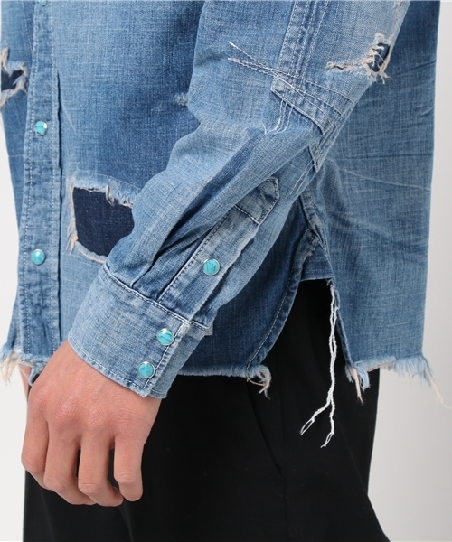 シャツ ブラウス DENIM SHIRT H/USED