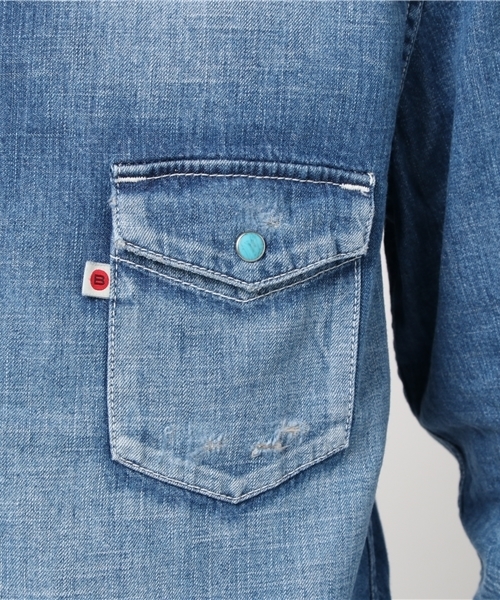 シャツ ブラウス DENIM SHIRT H/USED