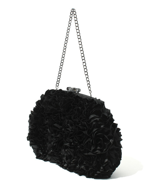 GRACE CONTINENTAL（グレースコンチネンタル）の「サテンフラワーバック（クラッチバッグ・レディース・ベージュ/グリーン/ブラック・フリー）」の8枚目の写真