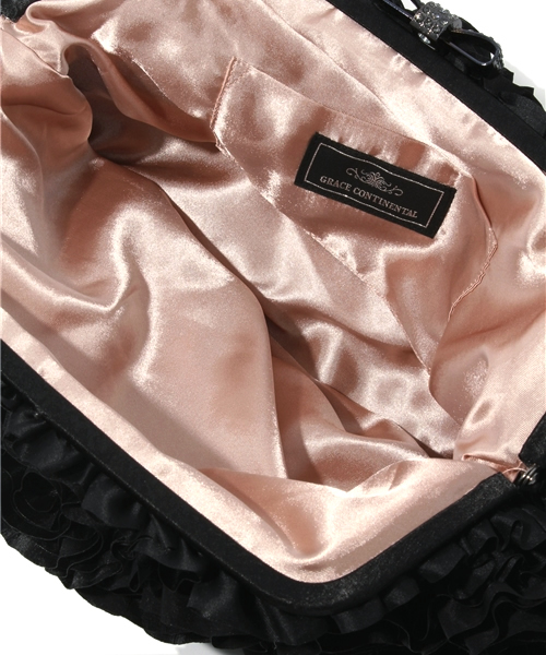 GRACE CONTINENTAL（グレースコンチネンタル）の「サテンフラワーバック（クラッチバッグ・レディース・ベージュ/グリーン/ブラック・フリー）」の7枚目の写真