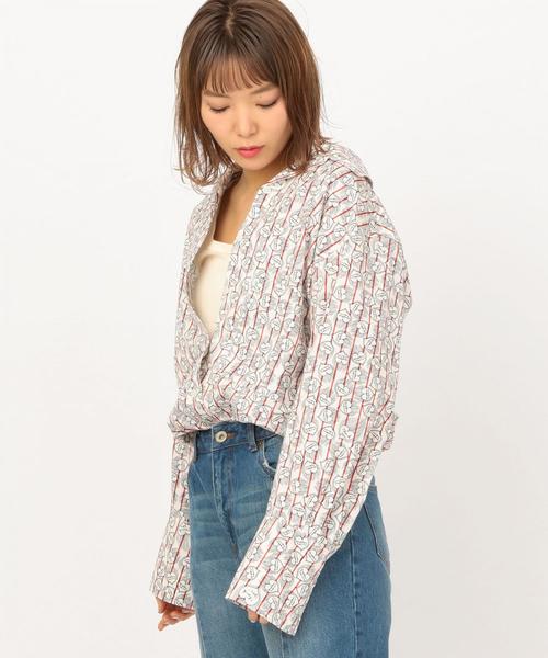 Another Edition(アナザーエディション)の「ハート×ストライプ柄BIGシャツ(シャツ/ブラウス・レディース・レッド/ケリー・FREE)」の18枚目の写真