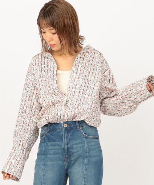 Another Edition(アナザーエディション)の「ハート×ストライプ柄BIGシャツ(シャツ/ブラウス・レディース・レッド/ケリー・FREE)」の20枚目の写真