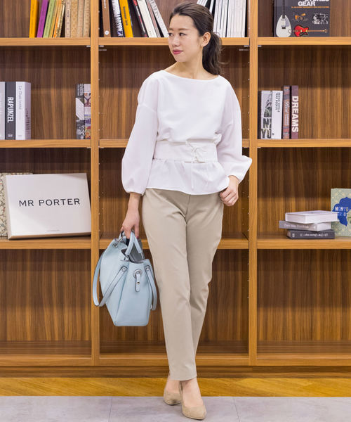 NATURAL BEAUTY BASIC(ナチュラルビューティーベーシック)の「◆インディーオックスパンツ(その他パンツ・レディース・ベージュ/ネイビー/グレー・MEDIUM/LARGE/SMALL/X-SMALL/XX-SMALL)」の2枚目の写真