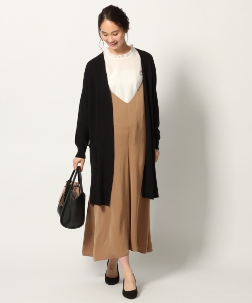 GLOBAL WORK（グローバルワーク）の「レースアップキャミサロペット/780239（サロペット/オーバーオール・レディース・カーキ/ブラック/ベージュ系その他3・LARGE/MEDIUM）」の5枚目の写真